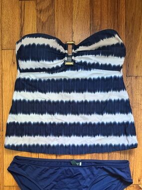 Lauren Ralph Lauren Strapless Striped Tankini TOP ONLY